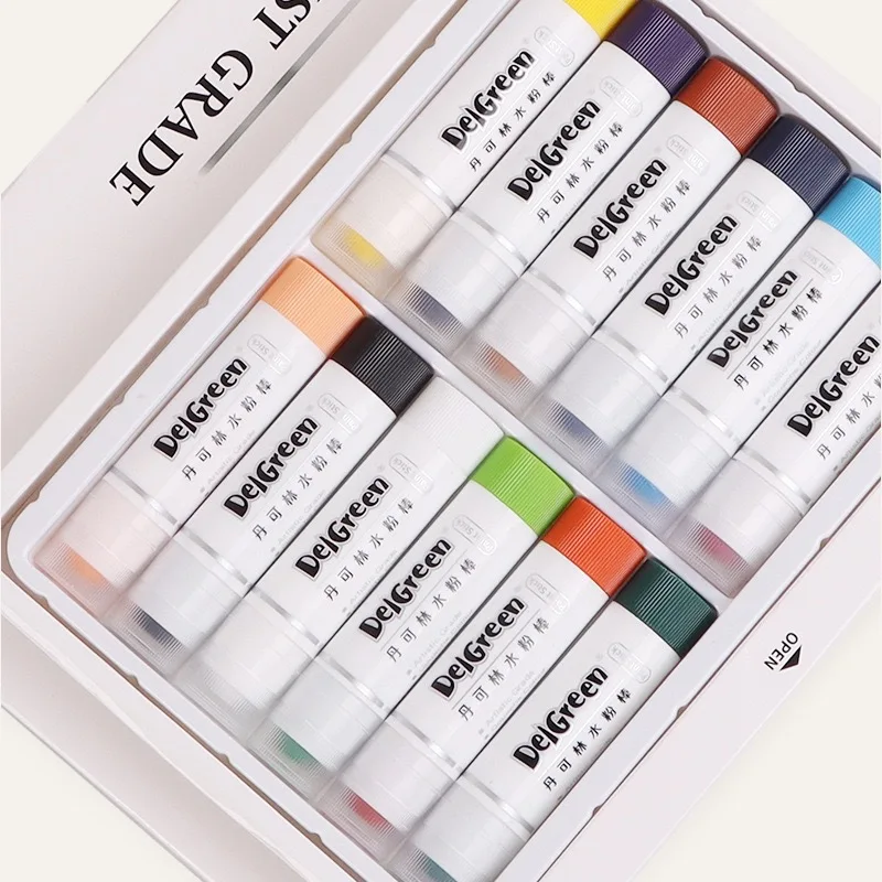 12/18/24 farbe Macaron Solide Gouache Stick Wasser Löslich Schnell Trocknend Ölgemälde Stick Kreide kinder Graffiti Liefert