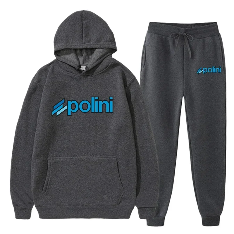 

2025 Men'S Tracksuit Two-Piece Hoodie Track Pants Jacket Pullover Casual Outdoor Sports polini Fashion Streetwear Hooded Set