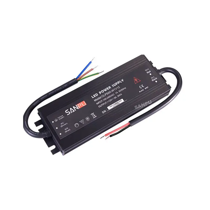 Input AC 175-240V Output DC 12V Single Industrial LED Driver 16.6A 70W-360W IP67 Waterproof Power Supply