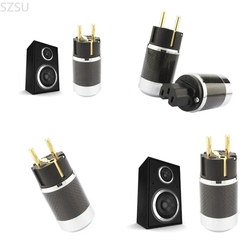 SZSU Durability Carbon Like Power Plug with Gold Coating for Hifi Auditory Devices