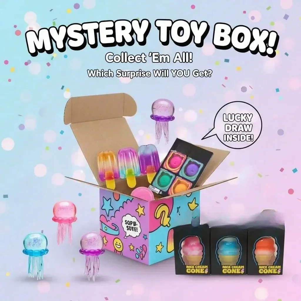 100 Pieces Assorted Squishy Figures Blind Box Surprise Toy Slow Rising Soft Fidget Toys Featuring Moai Head Panda Rabbit Stress
