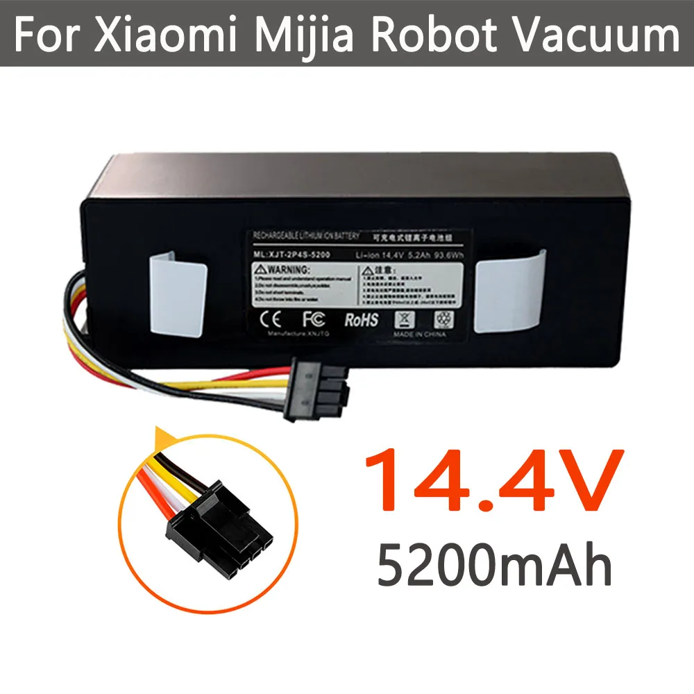 14.4V 5200mAh Replacement Li-ion Battery For Xiaomi Mijia Mi Sweeping Mopping Robot Vacuum Cleaner 1T