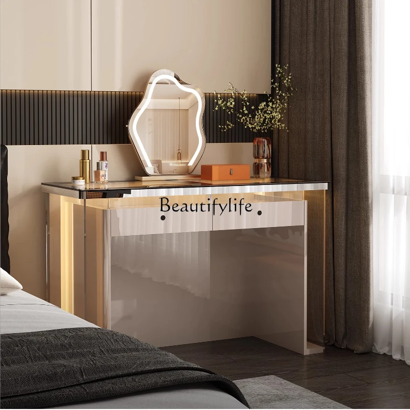 

Italian light luxury cosmetic table modern bedroom simple bedroom bedside cabinet combination