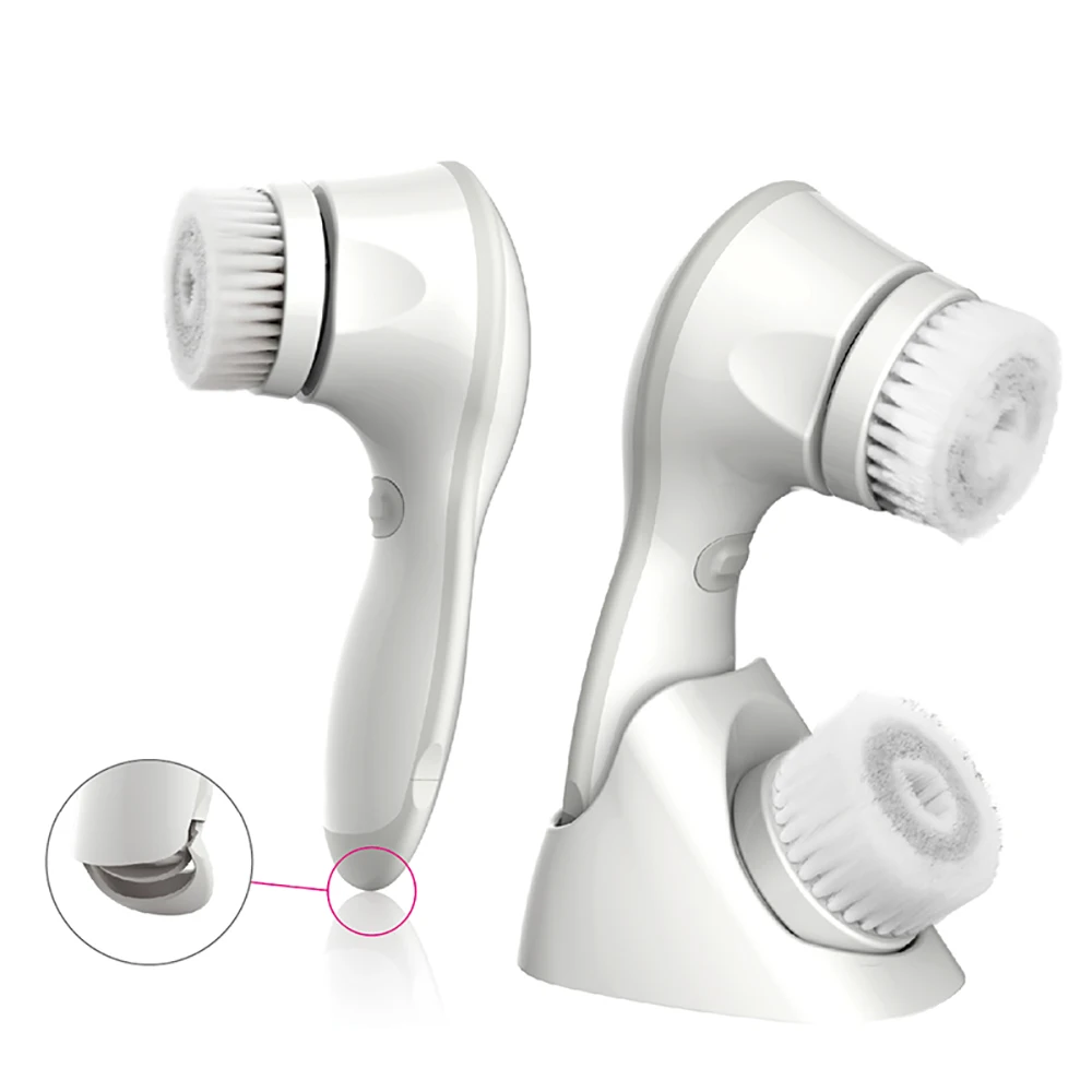 Escova de limpeza facial recarregável de dupla direção com oscilação e rotação IPX5 limpador facial elétrico TB-1582