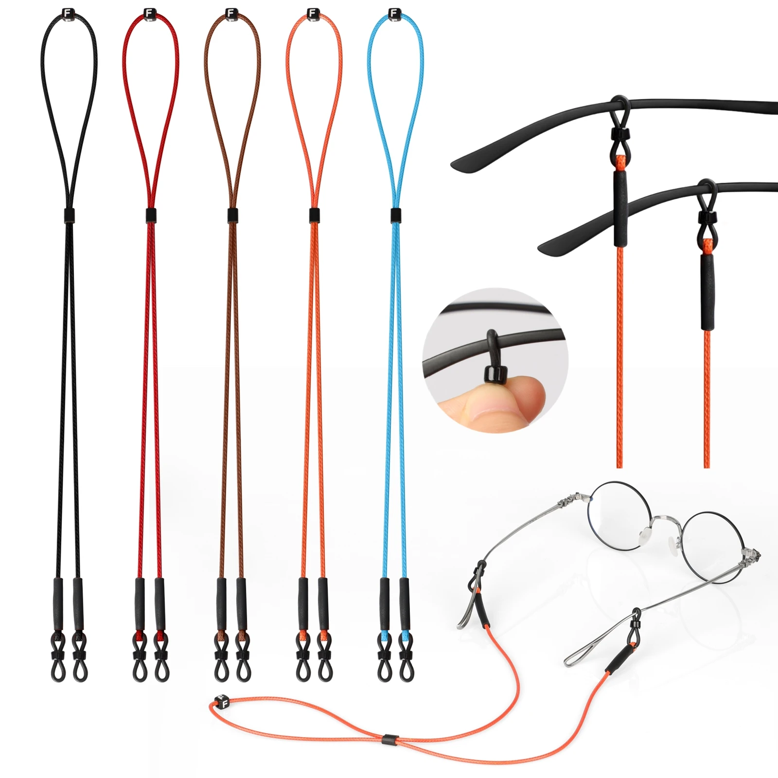Korean Fashion Eyeglass Straps | Stylish & All-Match Design | Retractable & Adjustable Length | Anti-Slip Eyewear Chains