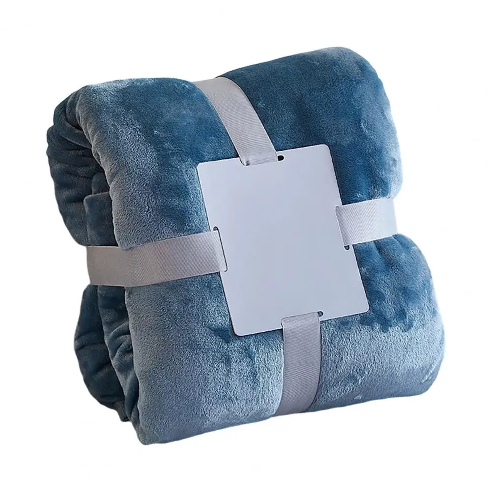 Solid Color Warm Flannel Blanket Double-sided Lightweight Plush Blanket for Bed, Sofa, Soft Fuzzy Nap Sleeping Blanket