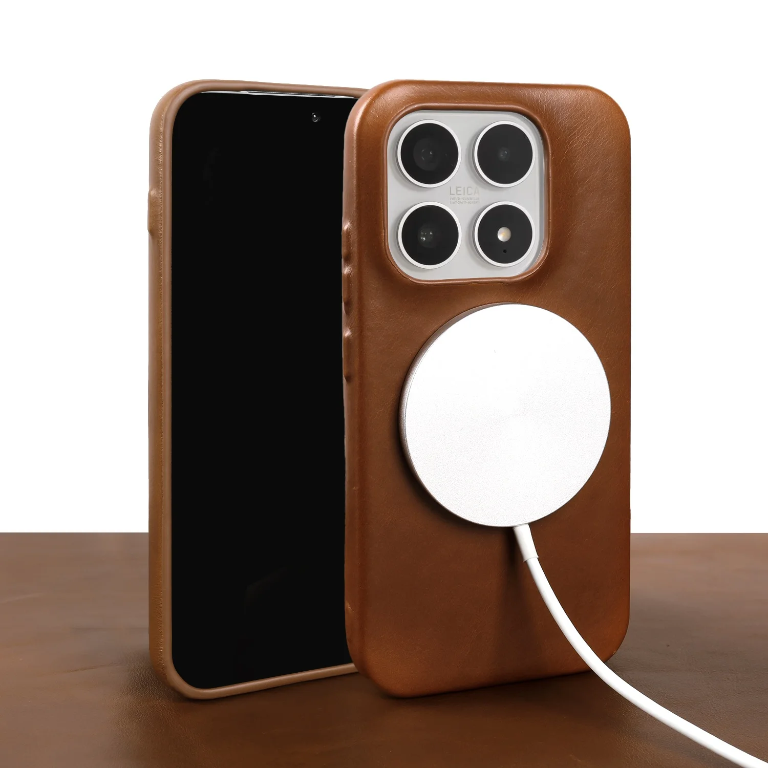 

For Magsafe Case For Xiaomi 15TPro 17 15Ultra 14Pro 13T 13pro 12 Business Retro Genuine Leather Back Cover Magnetic Phone Cases