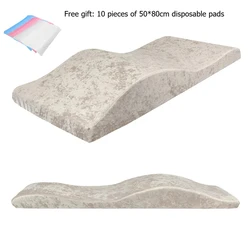 Eyelash Mattress and Bed Cover Wave Anti-slip Massage Foam Mattress Ergonomic Curved Eyelash Bed for Beauty Salon