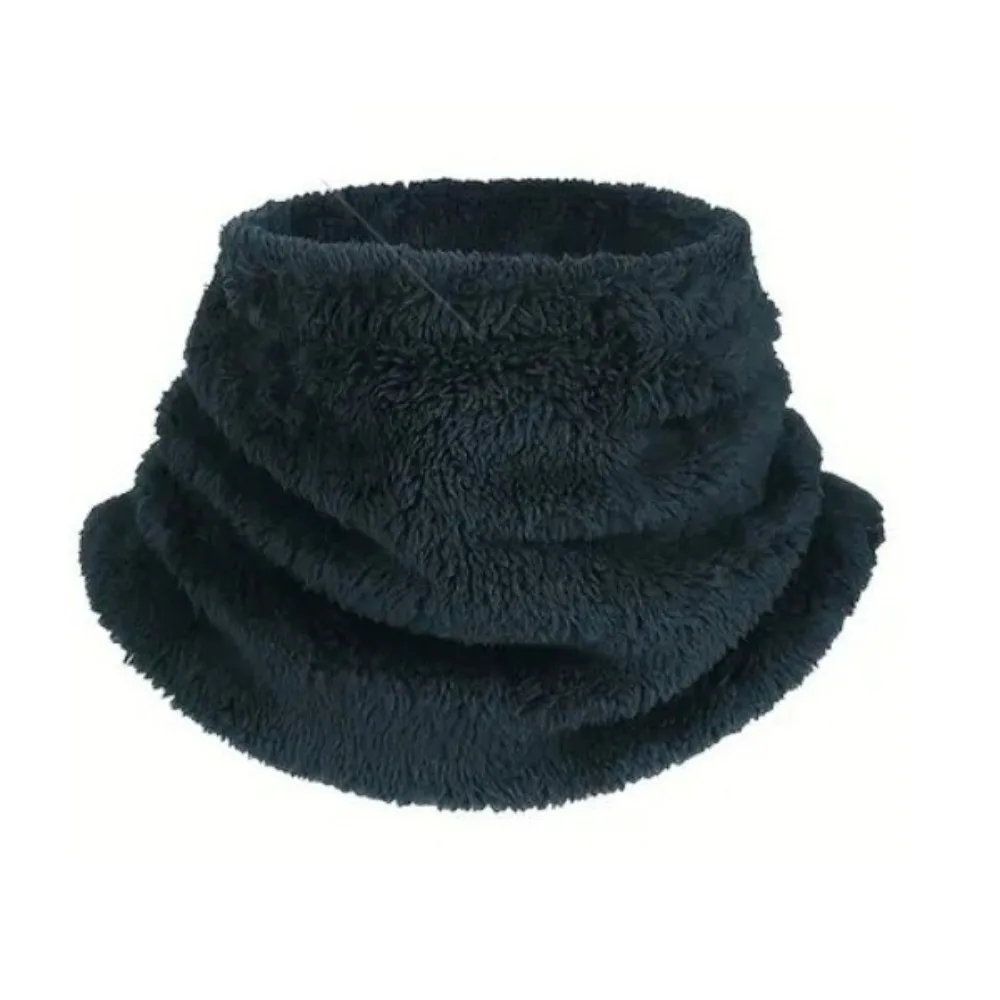 

New Adjustable Warm Scarf Windproof Drawstring Neck Cover Solid Color Coldproof Scarves Bib Outdoor Sports