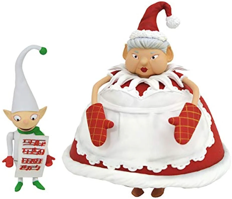 DIAMOND SELECT TOYS The Nightmare Before Christmas Cyclops Mrs Claus Select Action Figure 2 Pack  Collection of Gifts To The Boy