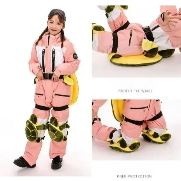 Skiing Hip Protectors Anti-Fall Gear Buttocks Skating Sports Adult Child Protective Gear Knee Pads Cute Turtle Bear Soft Warm