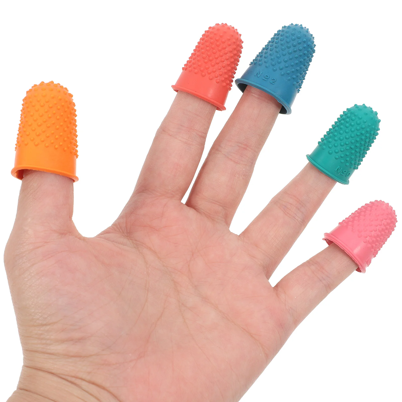 15 Pcs Rubber Finger Protection Fingerstalls for Office Use Cots Protector Money Counting Tips Medium Sleeves
