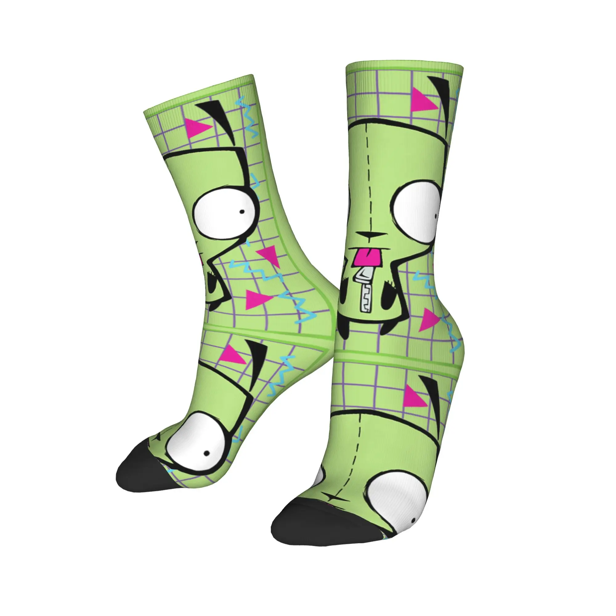 New Male Men Socks Casual  Invaders Zims  Gir 90s Gir Sock Polyester  Skateboard Women's Socks Spring Summer Autumn Winter,