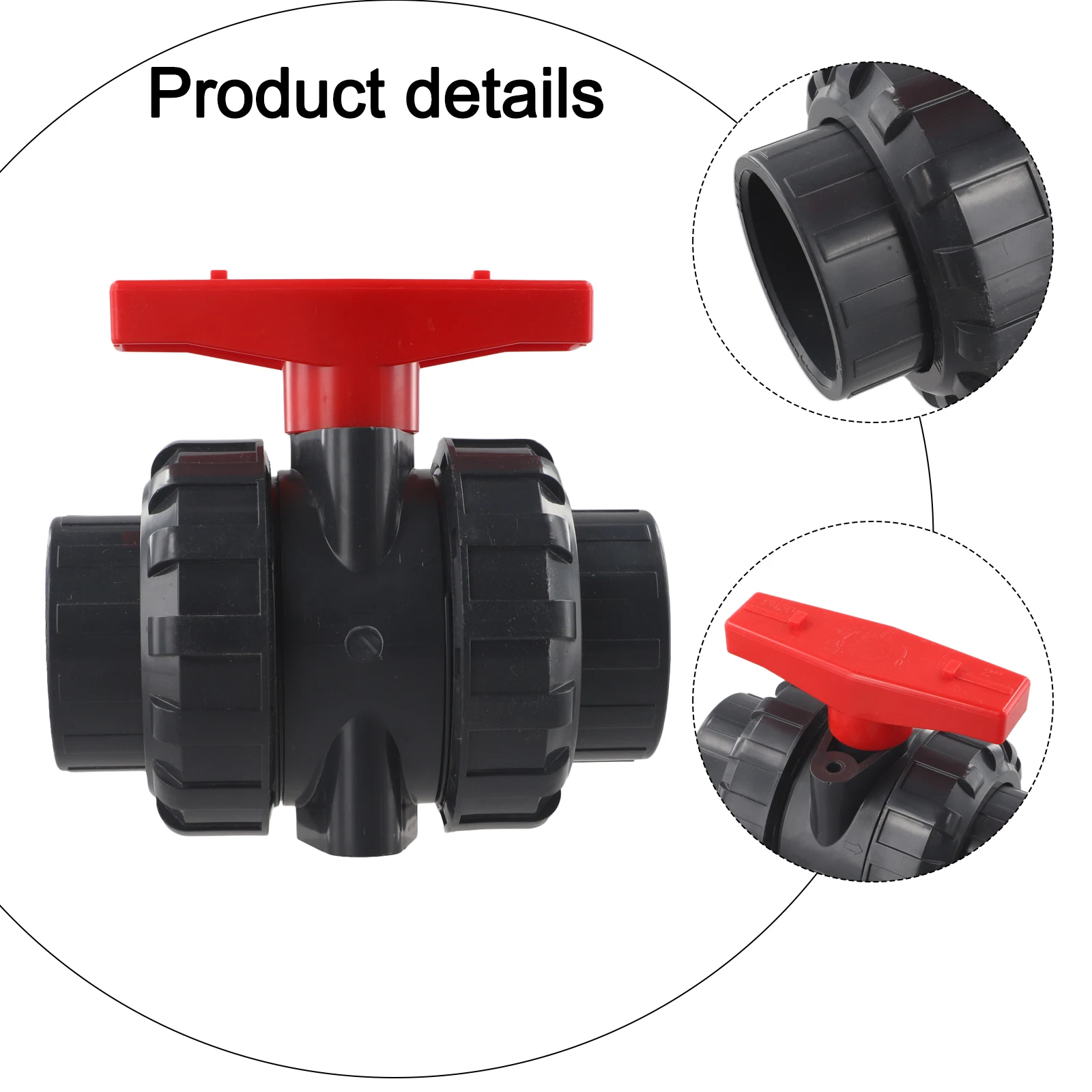 

Шаровой кран UPVC 2 дюйма с двойным соединением, для трубопроводов, садового оборудования, систем полива и орошения