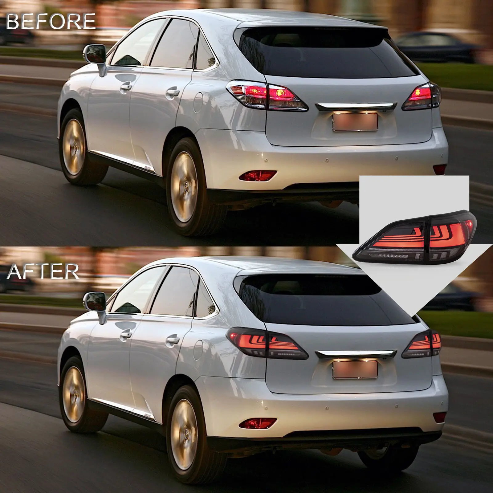 

For Lexus RX350 Smoked Lens LED Rear Lights RX450h 2010 2012 2013 2014 2015 Tail Light Assembly Rear Lamps Direct Replacement