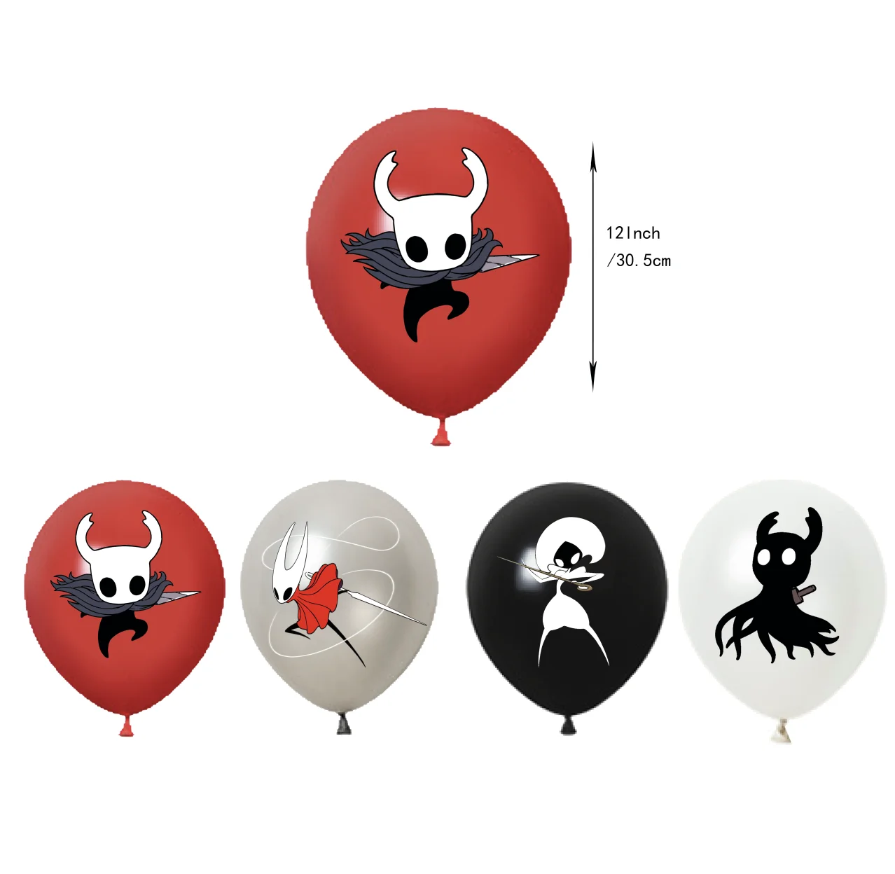 The H&Hollow Knighted Birthday Party Decorations Cartoon Game Background Supplies Number Balloons Cake Topper Banner Kid Gifts - Image 4