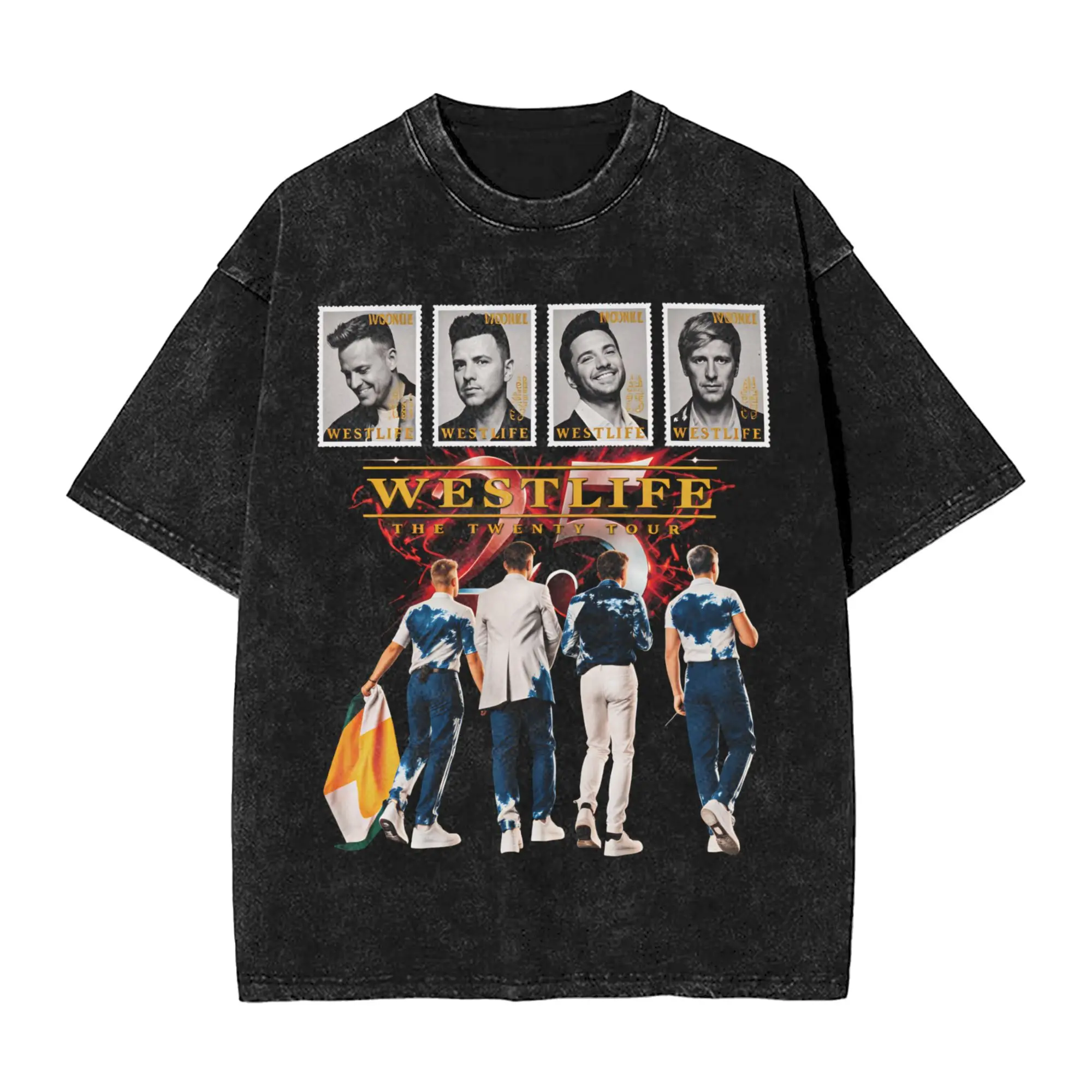 Men Westlife 25th Anniversary Tour 2026 T-Shirts  Tees Beach Y2K Retro Short Sleeves T-Shirt Crewneck Hip Hop Tee Shirt Hot