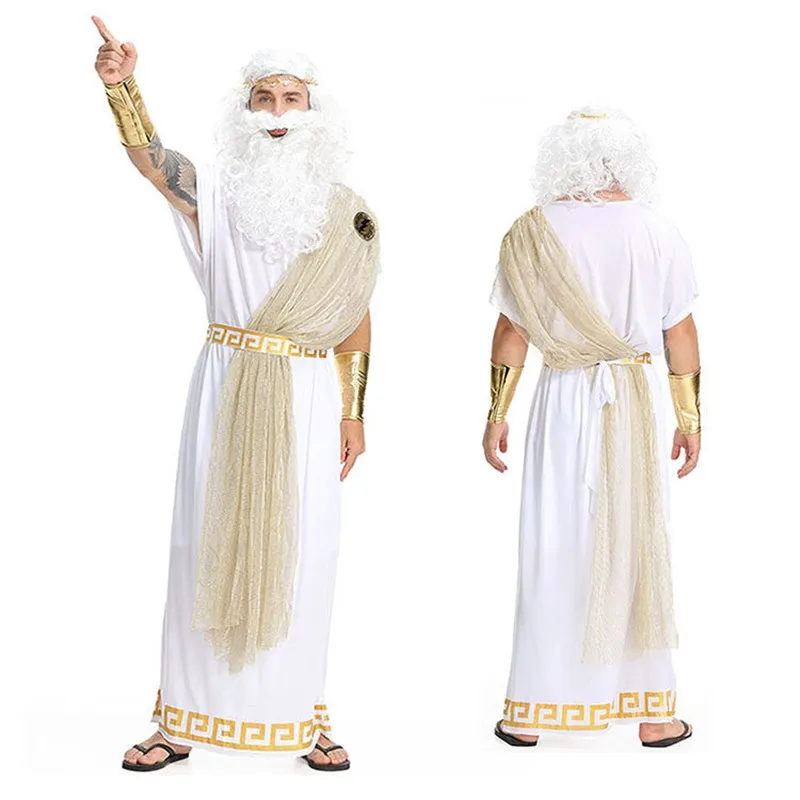 

Halloween Myth Theme Party Zeus Costume Company Annual Conference Stage Performance Father God King Outfit Women's Fashion