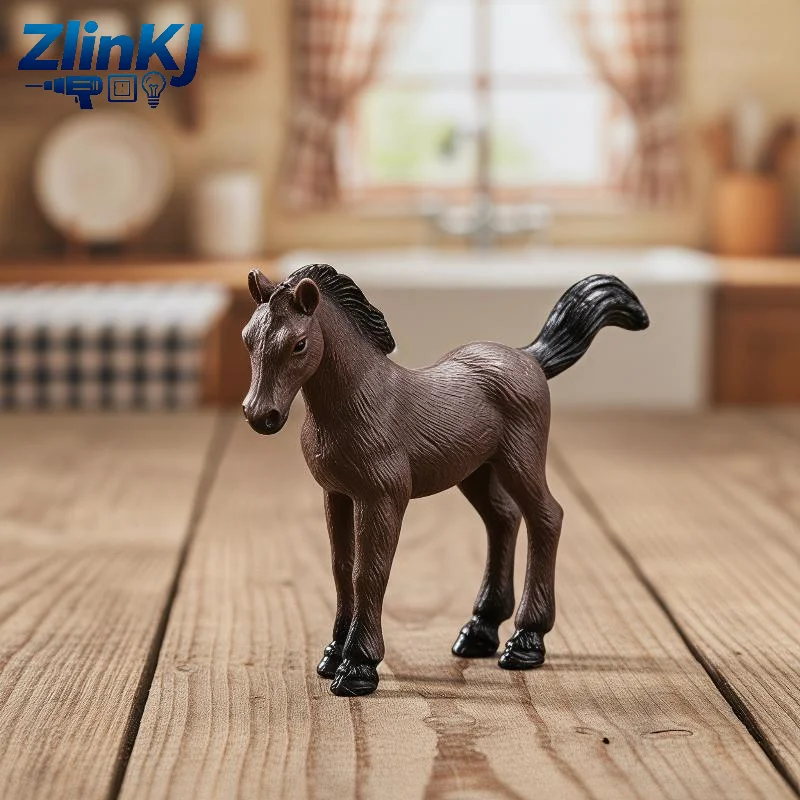 5Pcs Farm Animal Farmer Figurine Set Realistic Pig Cow Horse Goat Educational Farm Playset