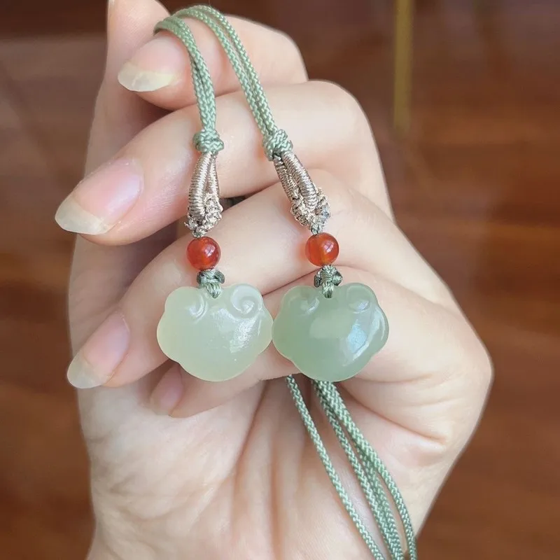 Hetian , Women'S , Imitation Lock Ornament, Jade Ruyi Pendant