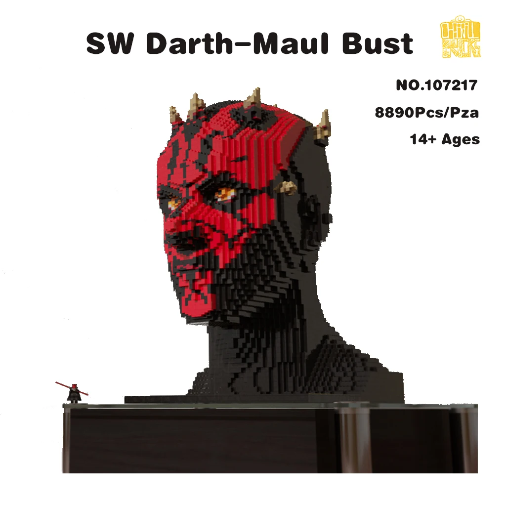 

Модель MOC-107217 SW-Darth-MauI BustIII с PDF-рисунком, строительные блоки, кирпичи, детские игрушки «сделай сам», подарки на день рождения и Рождество