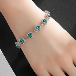 Light Luxury Fashion Crystal Gemstone Bracelet for Femininity Elegant Personality Charm Birthday Party Jewelry Gift