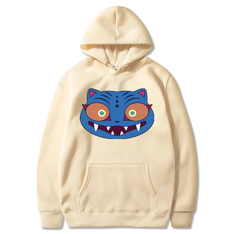 Disfraz de KPop Demon Hunters Derpy Tiger, Sudadera con capucha para Cosplay, jersey de Halloween para chicas jóvenes, Tops de Halloween para niñas KPDH Blue Tiger Huntrix