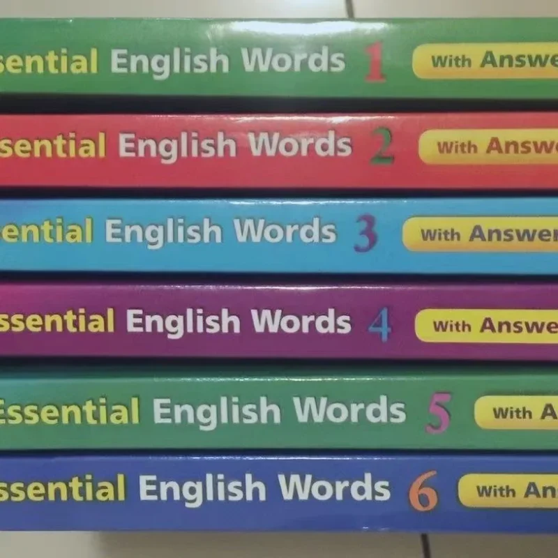 6 Books/set 4000 Essential English Words Full Color New Version of The English Learning Guide English Book Libros Livros