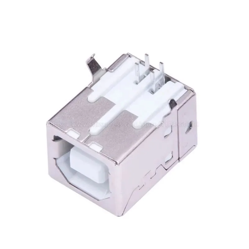 10PCS Square USB socket usb B Type Female 180° 90° degree PCB welding parent Connector For Printer Data Data transmission socket