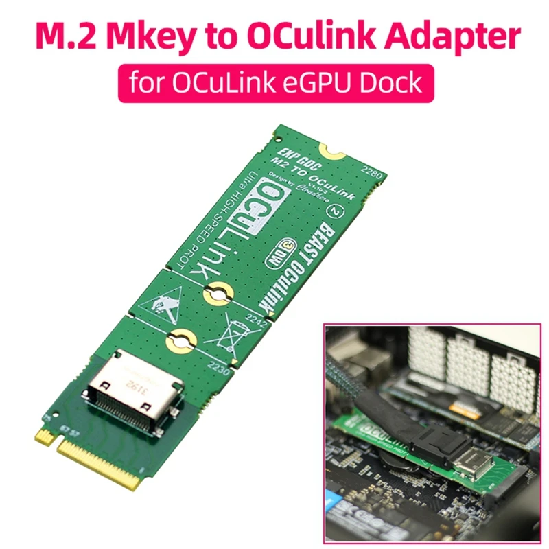 Адаптер Top-NVME M.2 M Key To Oculink для OCULINK GPU Dock Mini PC Laptop To External Graphic Card Высокоскоростной конвертер