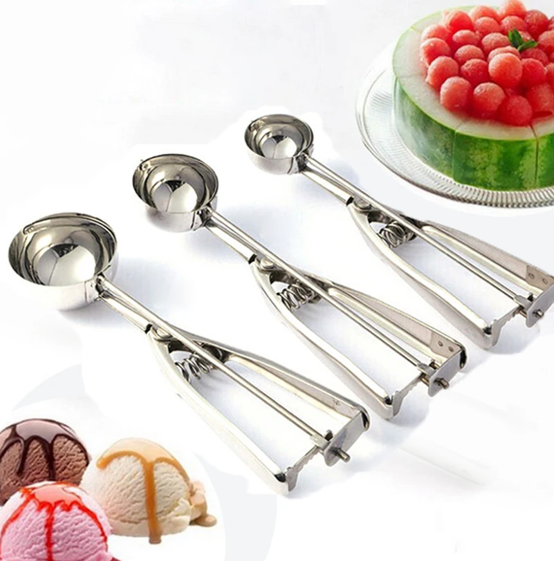 Ice Cream Spoon 4/5/6cm Ice Cream Tools Fruit Watermelon Ball Scoop Kitchen Accessories Ice Cream Scoop