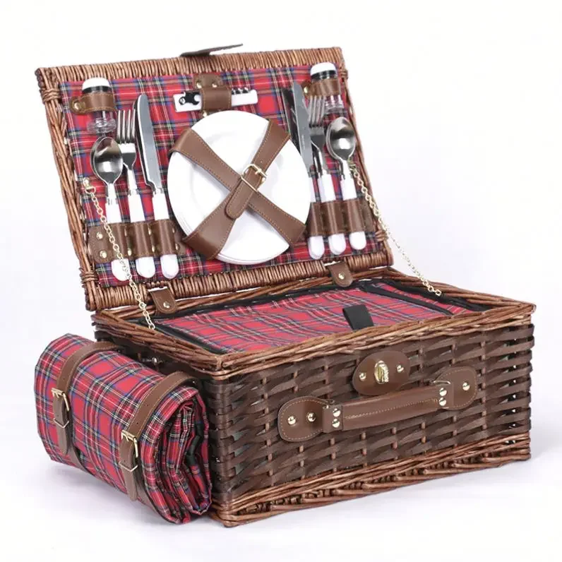 Wicker Basket for Home Use, Cooler Bag, Cheap Picnic Storage, Oem