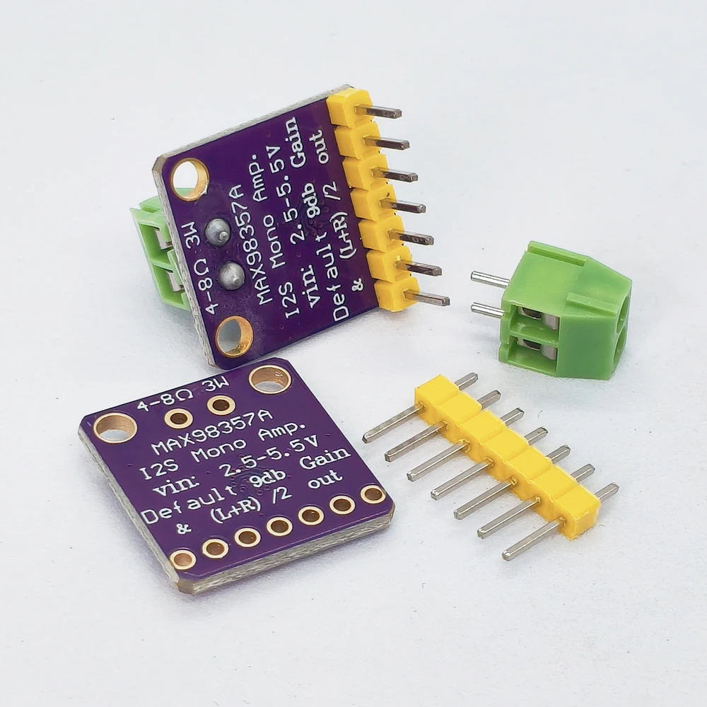 5 Stück MAX98357 I2S Filterloses Audio-Verstärkermodul der Klasse D NE555 Einstellbarer Impulsgenerator-Sensor für ESP32 Raspberry Pi – Detail 2