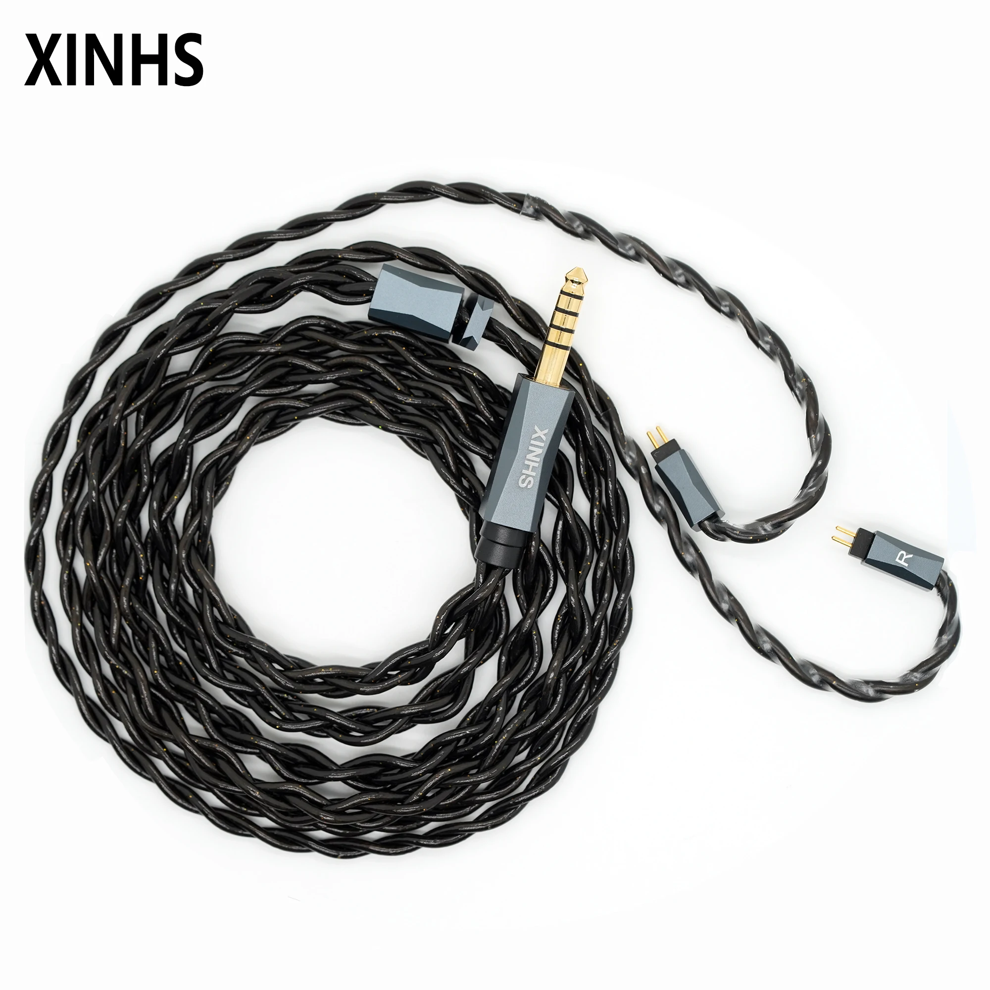 

XINHS S50 4-core black palladium silver graphene headphone upgrade cable