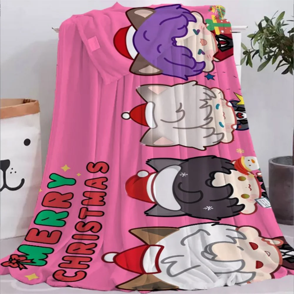 Love And Deepspace Sylus Xavier Caleb Zayne Q Edition Cartoon Blanket Cute Kawaii Warm Air Conditioning Blanket Creative Gift