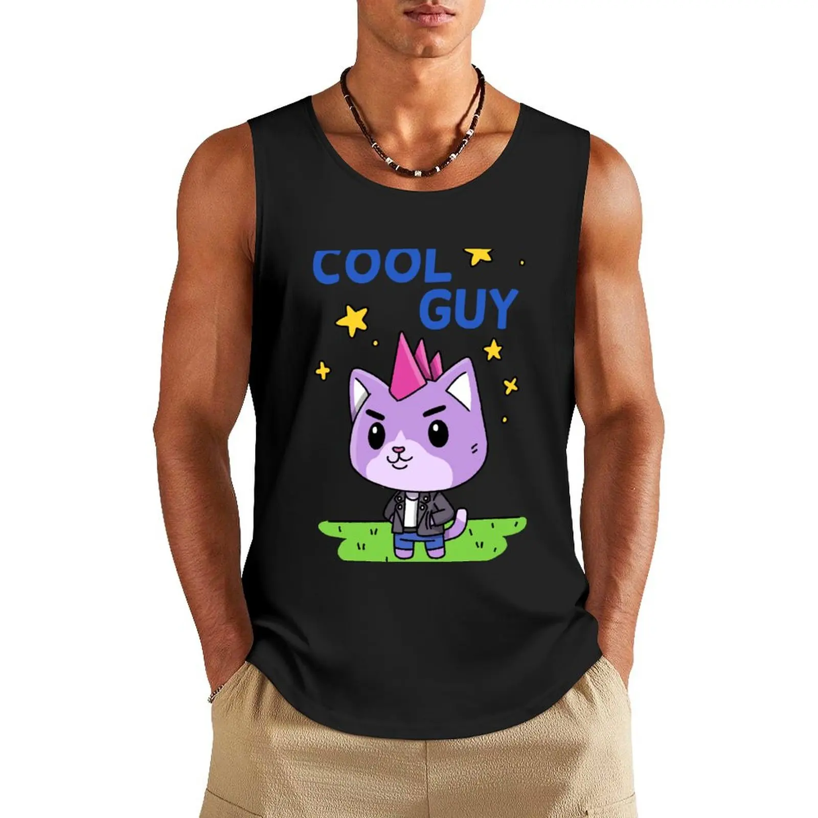 

Cool Guy Tank Top t-shirts for Men's gym fitness clothing for men