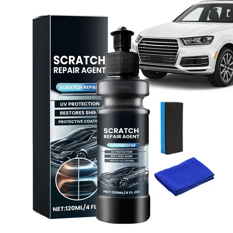 

Car Paint Scratch Repair Agent 120ml Vehicles Scratches Repair Agent With Sponge And Cloth Car Scratch Restorer Vehicle Scratch