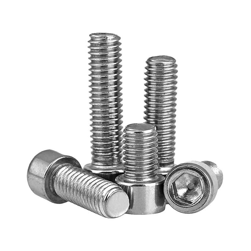 201 Stainless Steel Hex Socket Head Cap Screws Cylindrical Head Bolts M3 M4 M5 M6 M8 10mm 12mm Various Lengths