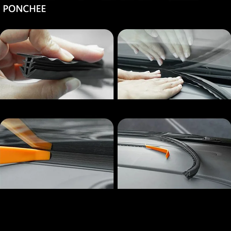 For Geely ZEEKR 009 2024-2026 Central Control Instrument Panel Sealing Strip Door Noise Reduction Sealing Strip Auto Supplies