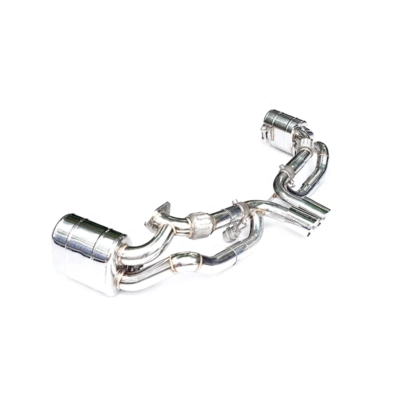 ING catback exhaust pipes for 2012-2016 Porsche 911 991 Carrera 4 4S 3.4 3.8 stanniless steel  valves with muffler