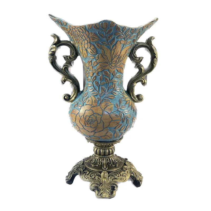 

DSA vase luxury home jewelry ornament retro resin decoration ornament new house living room flower utensils factory direct sales