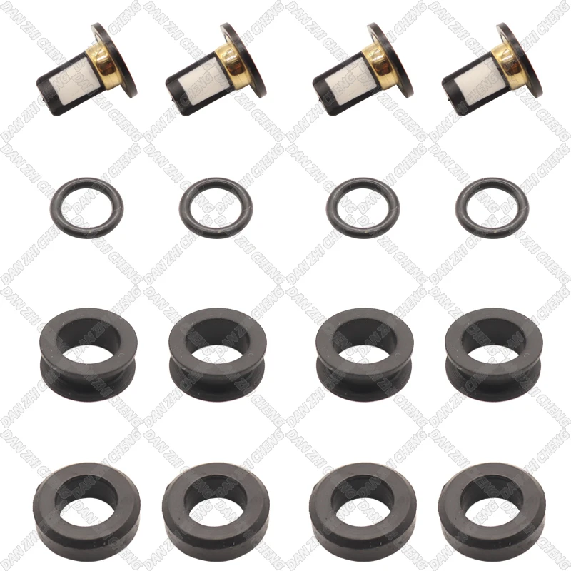 4 set For FBYCG50 16600-AA230 Subaru Legacy MK IV 2.0i AWD 2003~2009 Fuel Injector Service Repair Kit Filters Orings Grommets