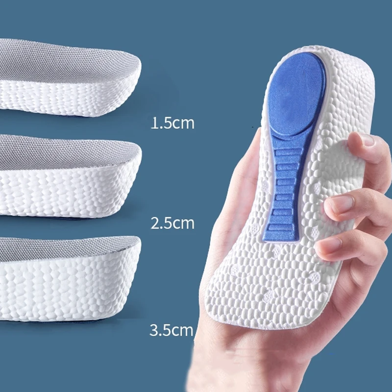 

1 Pair Shoe Insoles Breathable Half Insole Heighten Heel Insert Sport Shoes Pad Cushion Unisex 1.5-3.5cm Height Increase Insoles