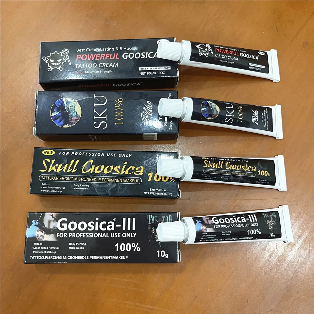 

10PCS Goosica Tattoo Cream Before Permanent Makeup Microblading Eyebrow Lip Tattoo Body Art Wholesale 10G