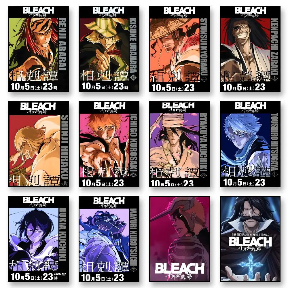 B-Bleach Thousand-Year Blood War Anime Poster Poster Art With Prints Home Bedroom Living Room Decoration Gift