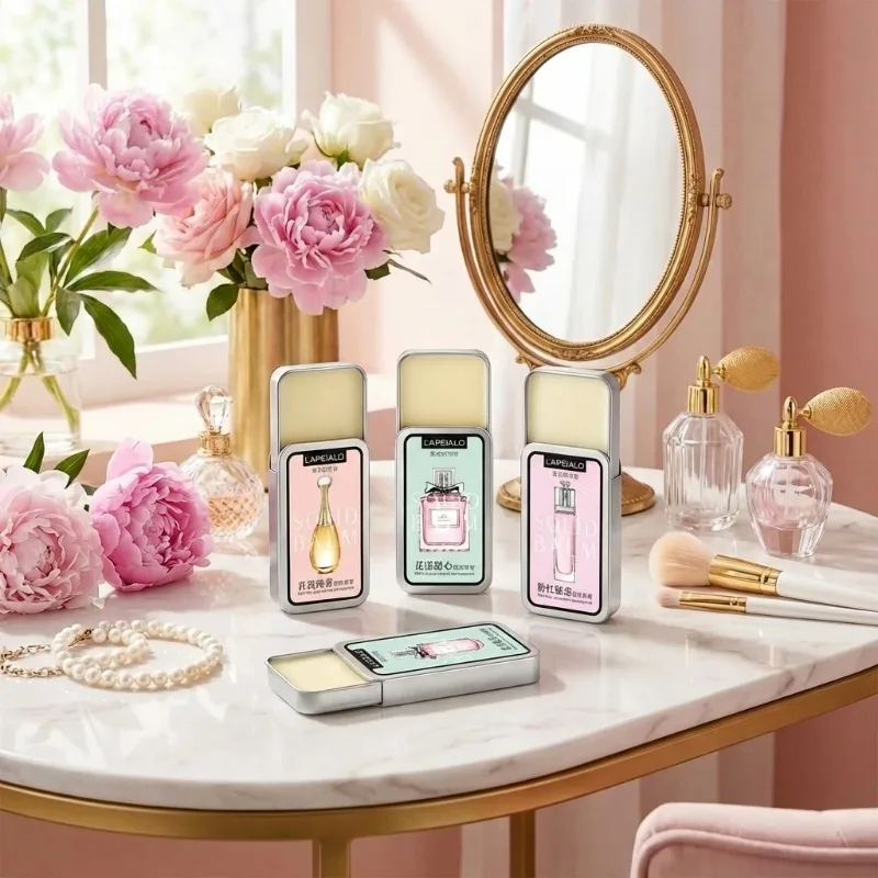 Parfum solide – Parfum floral et fruité frais, longue durée, format poche et portable pour hommes et femmes, cadeau de parfum solide