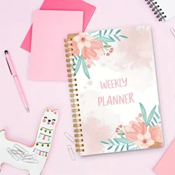 1pc Weekly Goals Schedule Planner Checklist Notebook Organizers Habit Tracker, Perfect School Or Office Supplies