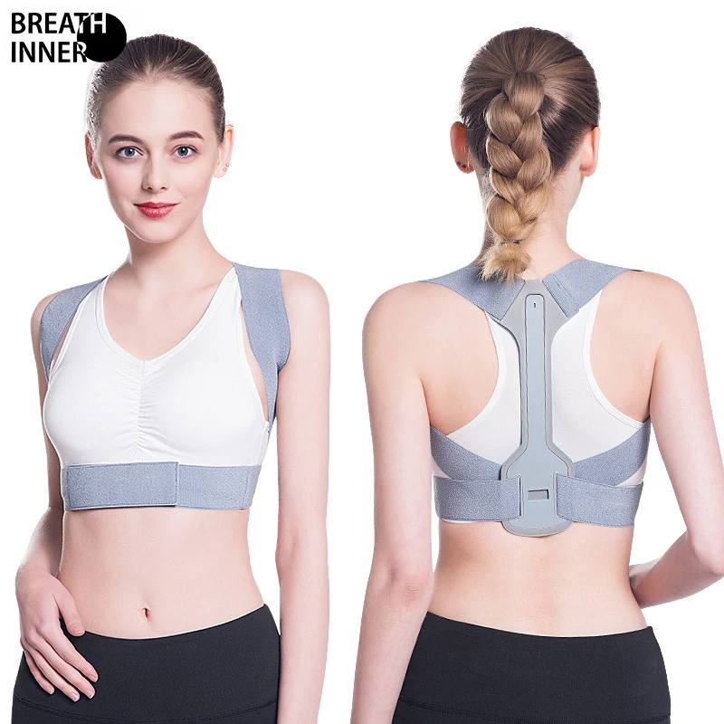 

Grey Men Women Adults Universal Anti-hunchback Orthosis Spinal Correction Invisible Posture Band