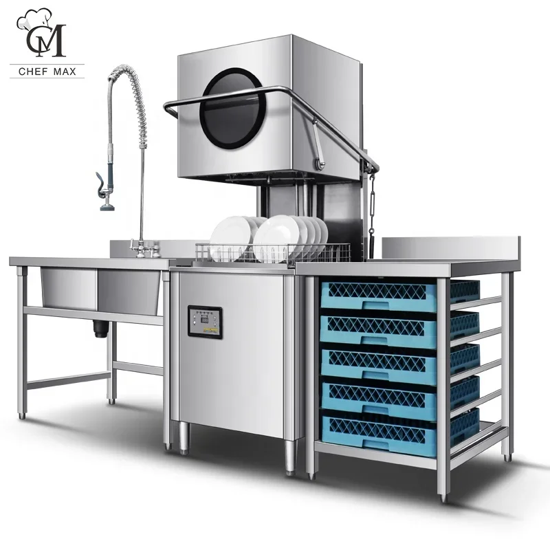 ETL CE High Capacity China Automatic Commercial Dish Washer Dishwasher Restaurant Dishwashing Machine