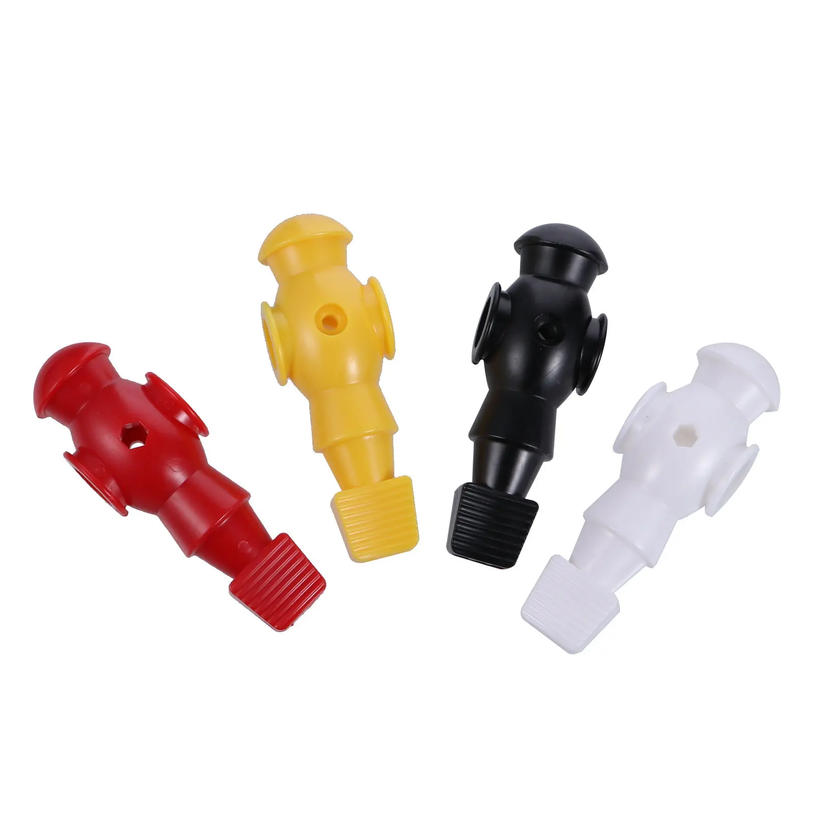 

4Pcs Table Soccer Players Replacement Resin Wear Resistant Tournament Style Suitable for Recreational Tables White Black Yellow